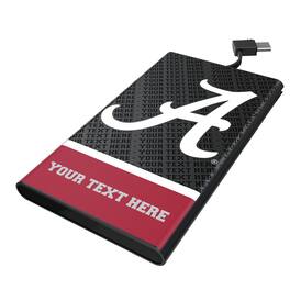 Keyscaper - Alabama Crimson Tide Personalized Endzone Plus 5000mAh Flat Powerbank - Black