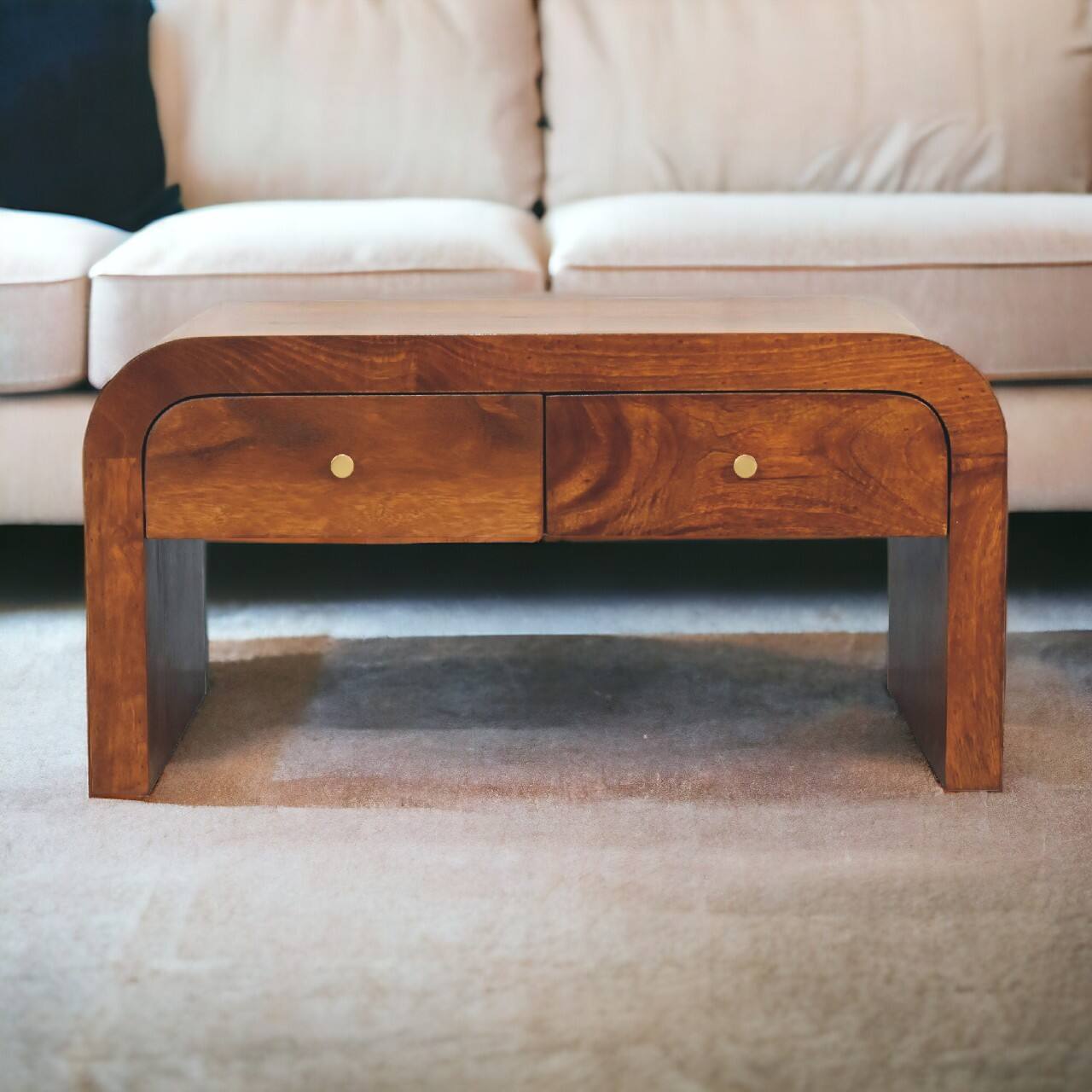 Alt View 9. Artisan Furniture - Artisan Furniture Solid Wood Darcy Chestnut Coffee Table - Brown.