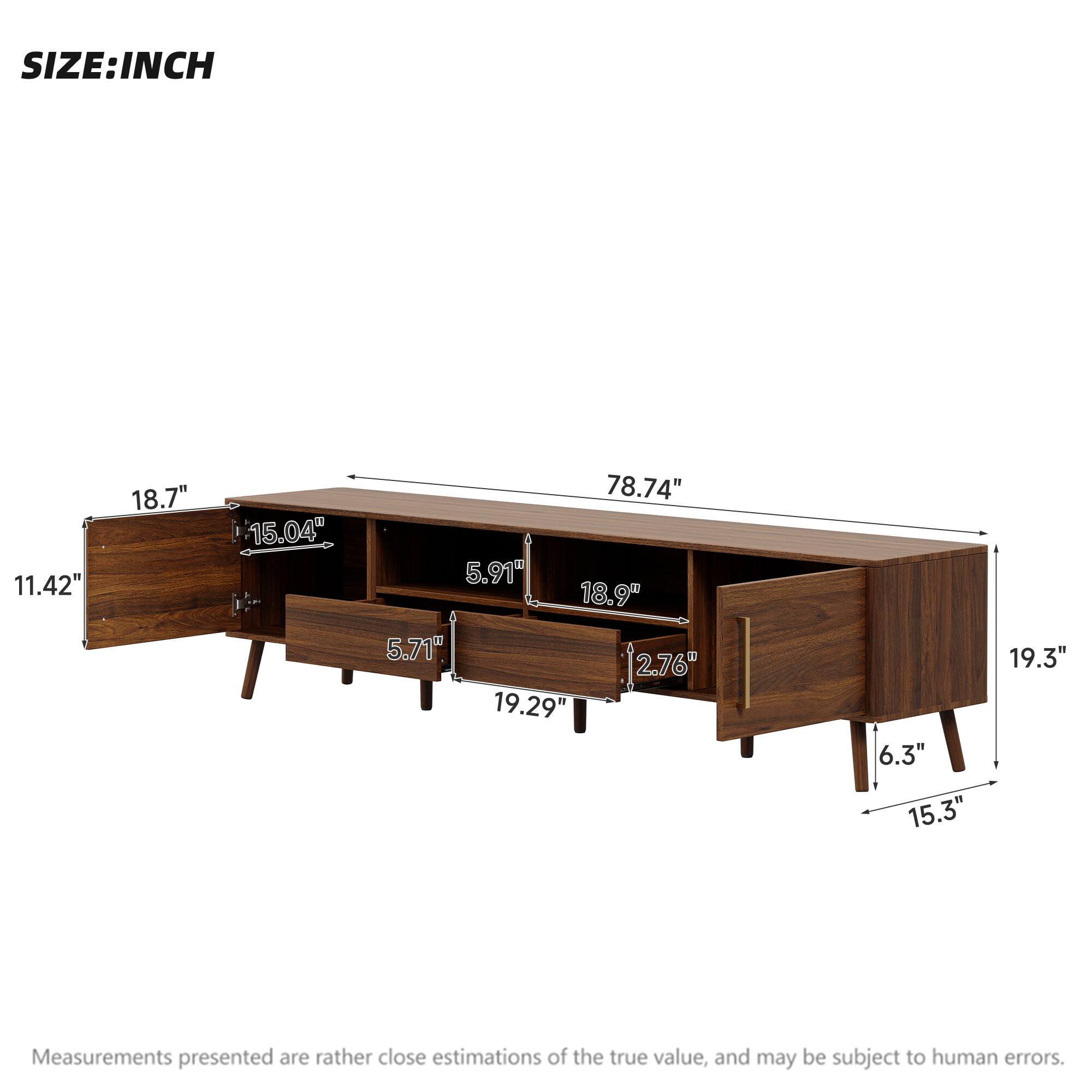SIZE: INCH

11.42"
18.7"
15.04"
5.91"
78.74"
18.9"
5.71"
19.29"
2.76"
19.3"
6.3"
15.3"

Measurements presented are rather close estimations of the true value, and may be subject to human errors.