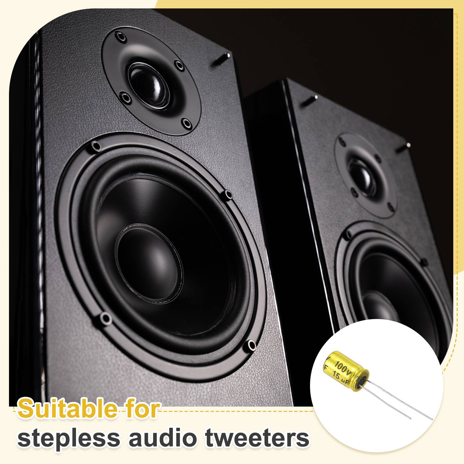 F 100V 15 uF Suitable for stepless audio tweeters