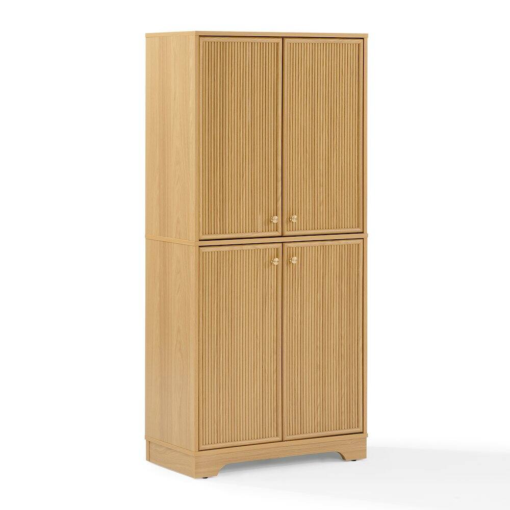 Alt View 3. Crosley Furniture - Naomi Kitchen Storage Pantry - White Oak.