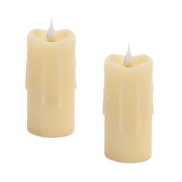 BreeBe - Simplux LED Votive Candle with Moving Flame and Remote (Set of 2) - Beige