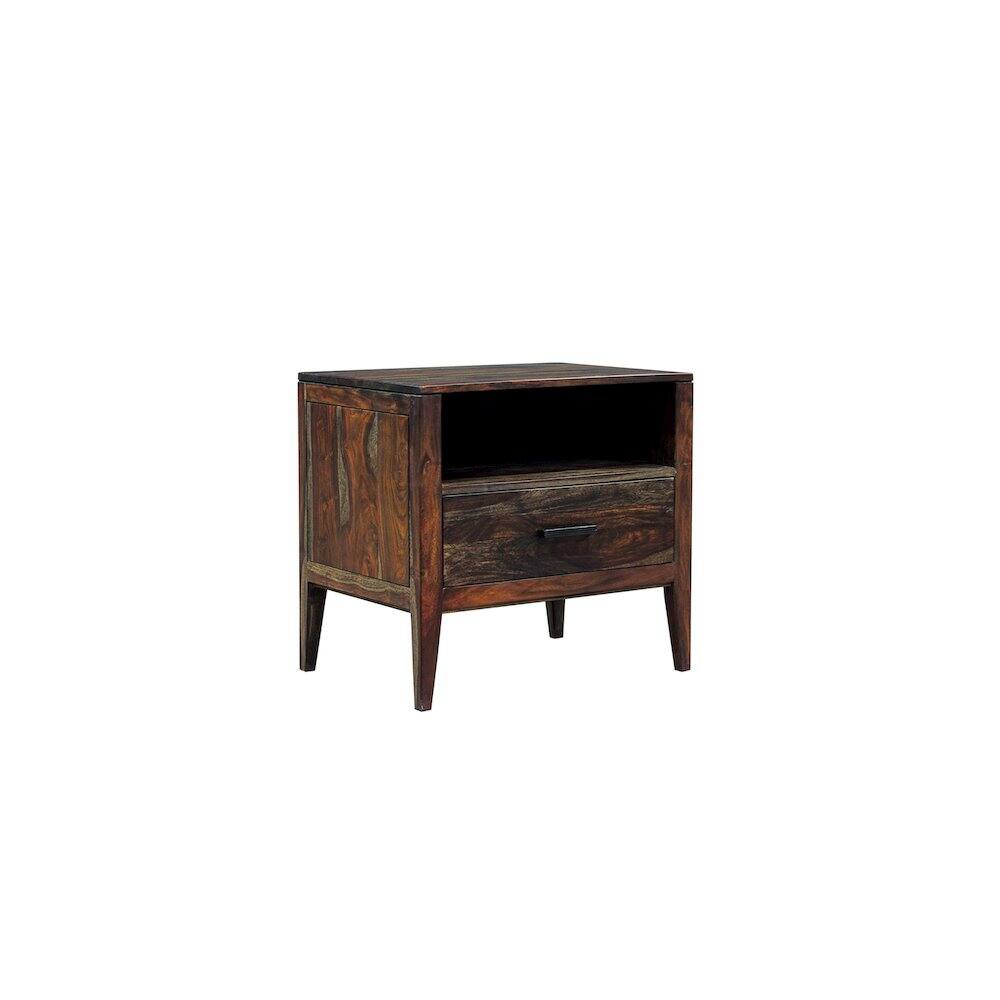 Alt View 8. Porter Designs - Fall River Solid Sheesham Wood Nightstand, Gray - Gray.