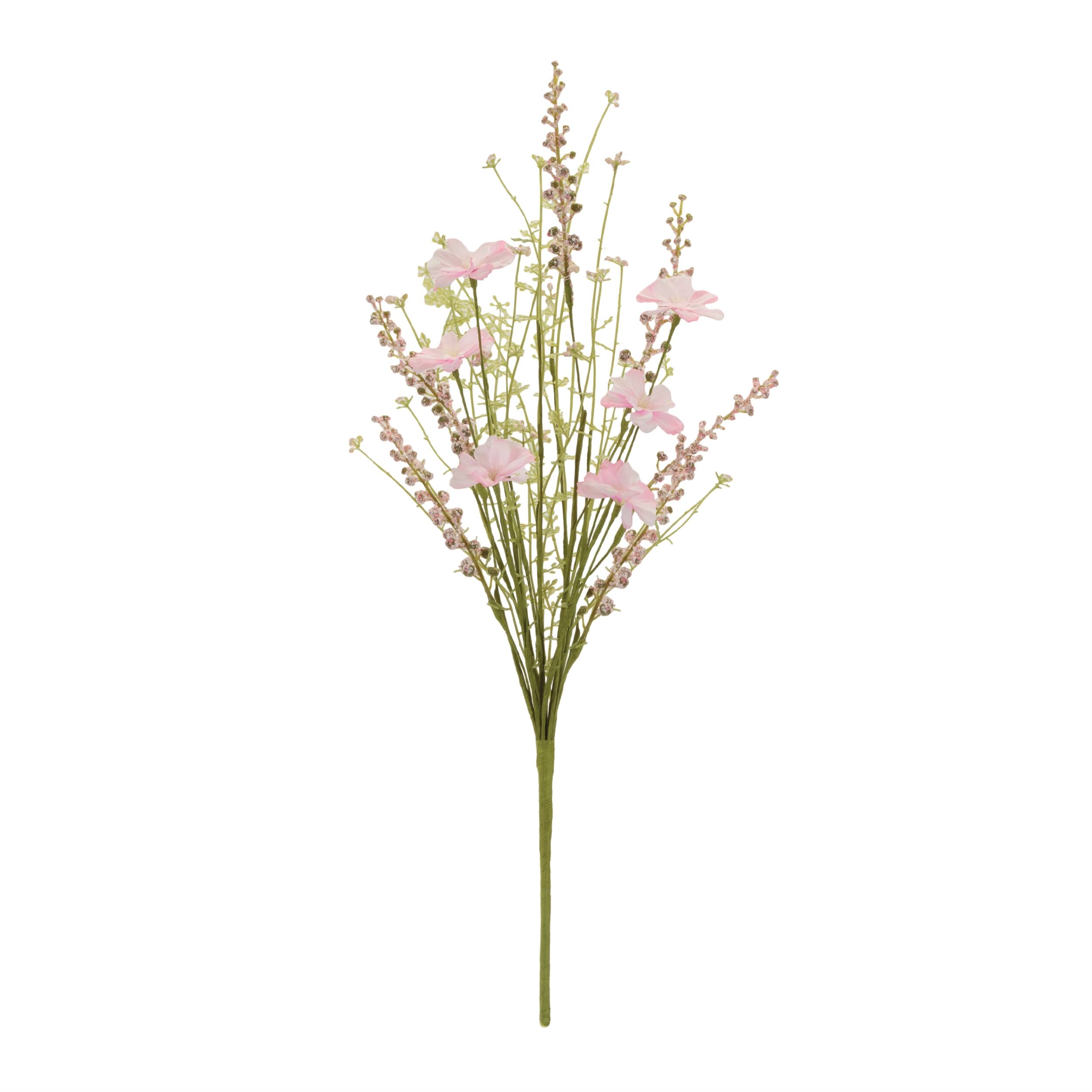 Angle. BreeBe - Mixed Cosmos Floral Bush (Set of 6) - Pink, Green.