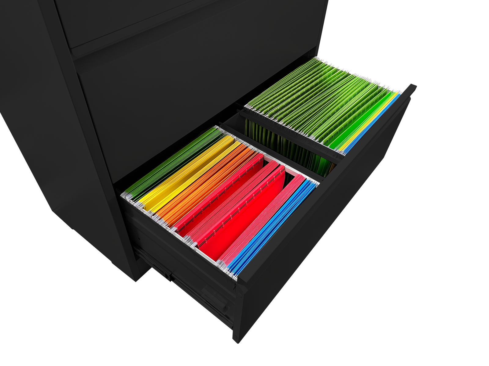 Alt View 7. Spaco - 4 Drawer Lateral File Cabinet with Lock, Tall Metal Filing Cabinet for Home Office, Wide Storage for Legal Letter A4 F4 - White.