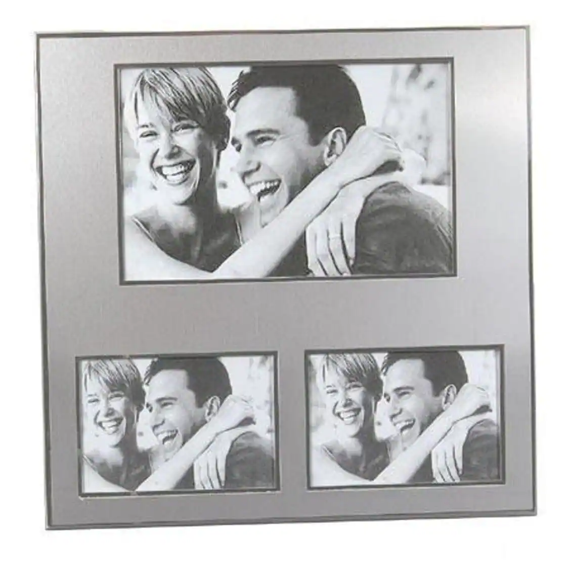 Front. Jiallo - Jolene Collage Photo Frame - Silver, Multi Color.
