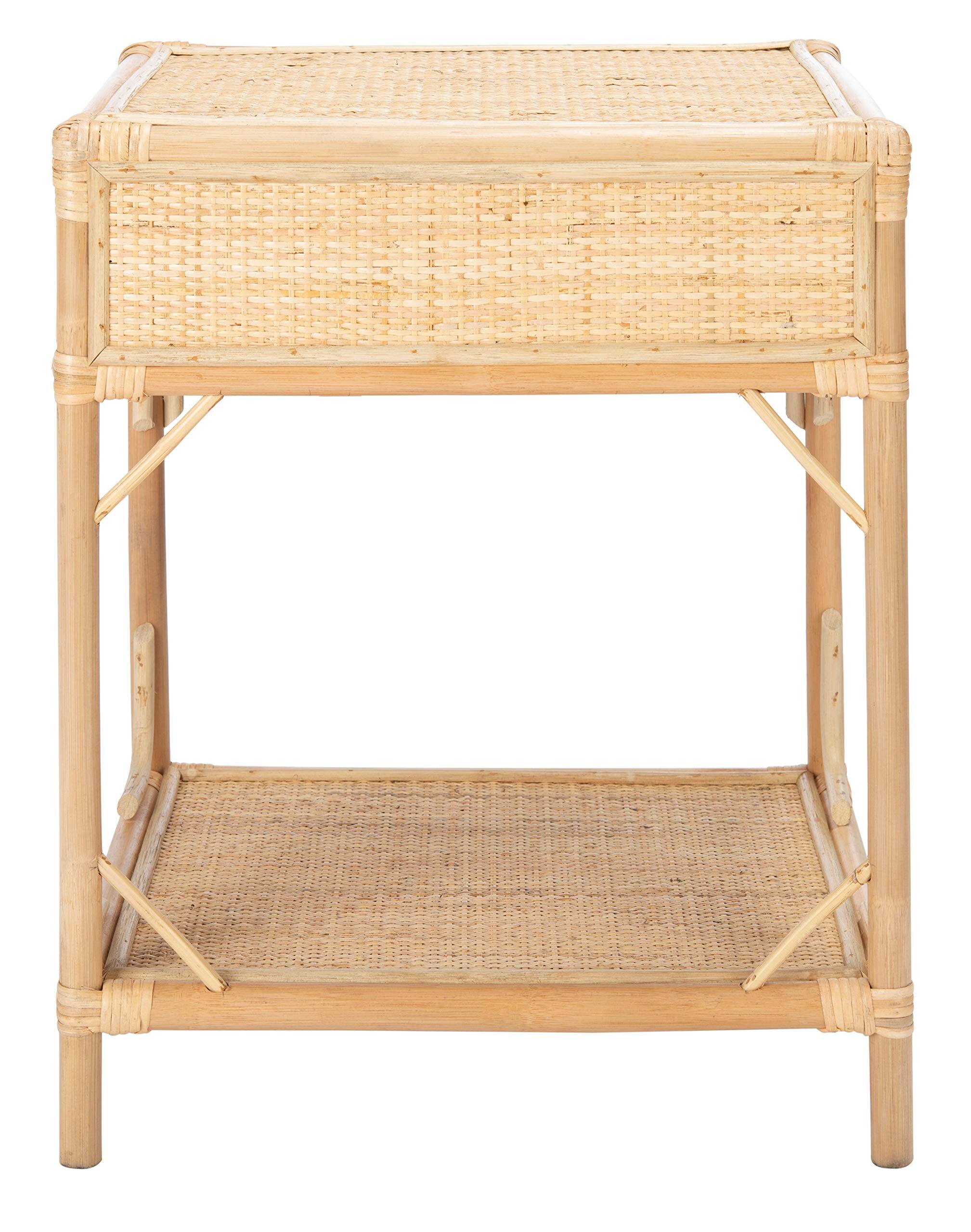 Alt View 6. VEGA AUTOMOTIVE - Home Collection Roya Rattan 1-drawer 1-shelf Nightstand - Natural.