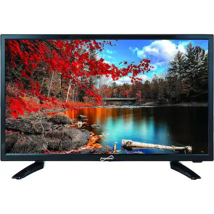 Front. Supersonic - Supersonic SC-2411 23.6 HDTV with 1080p dual tuners HDMI USB and AC/DC support.