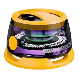 YONWAY - Magnetic Bluetooth Speaker with Multi RGB Color Light Show, 3D Surround Sound Effect, Phone Stand for iPhone, Android - Yellow