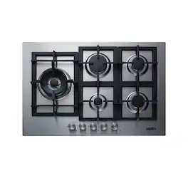 SUMMIT - 30" Wide 5-Burner Gas Cooktop In Stainless Steel - Silver