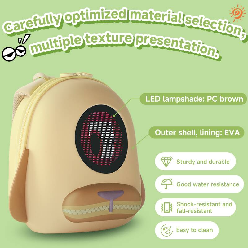 Carefully optimized material texture selection, multiple presentation.  
LED lampshade: PC brown  
Outer shell, lining: EVA  
Sturdy and durable  
Good water resistance  
Shock-resistant and fall-resistant  
Easy to clean