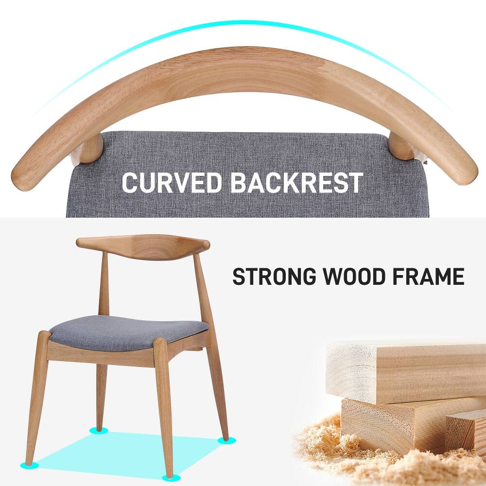 CURVED BACKREST  
STRONG WOOD FRAME