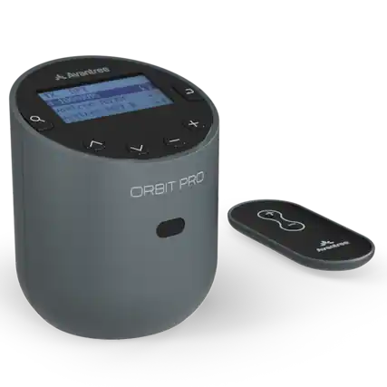 Front. Avantree - Orbit Pro - Bluetooth Transmitter for TV with LCD Screen & Remote Control.