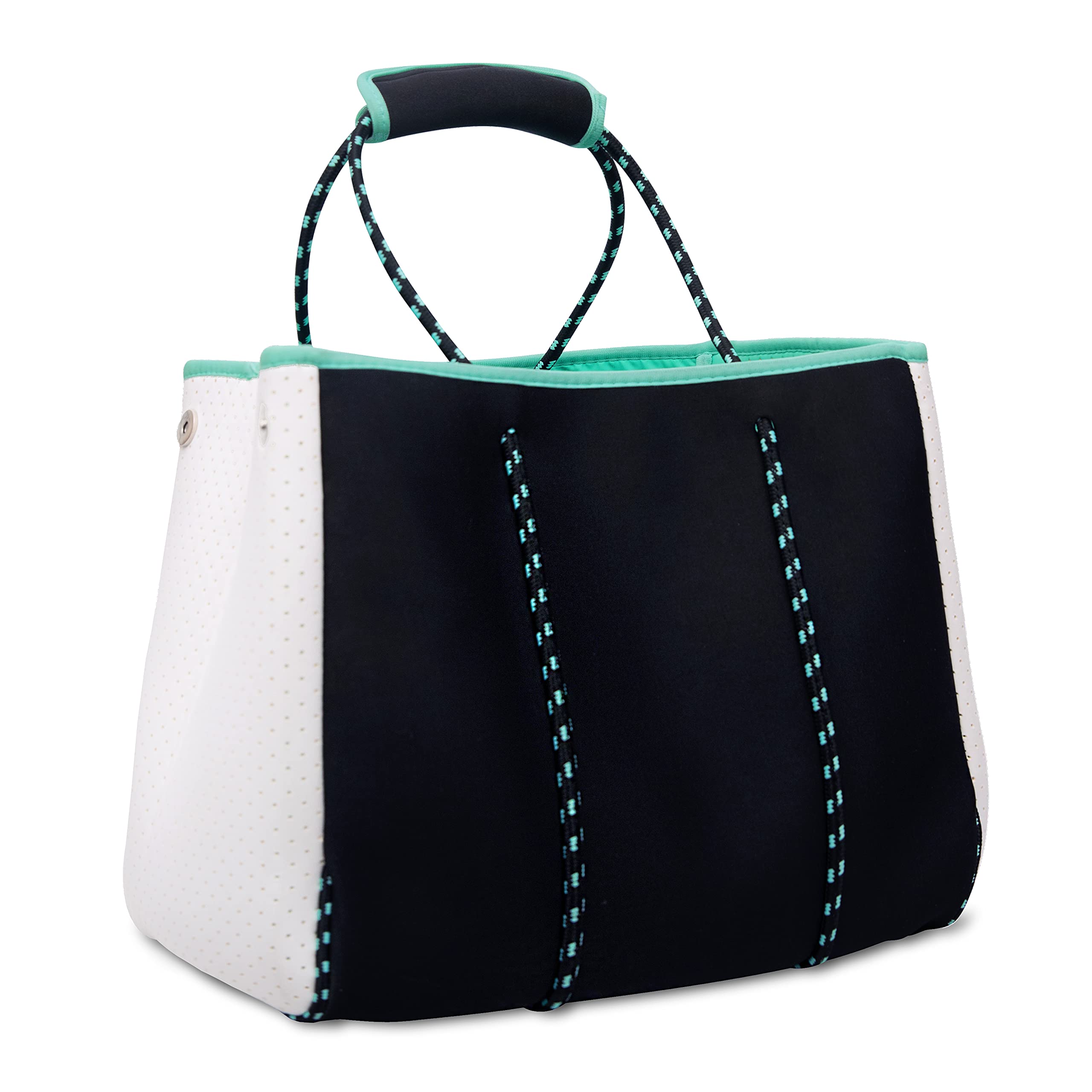 DORLUKFU Large Designer Beach Bag Tote For Women, Men And Kids Black ...