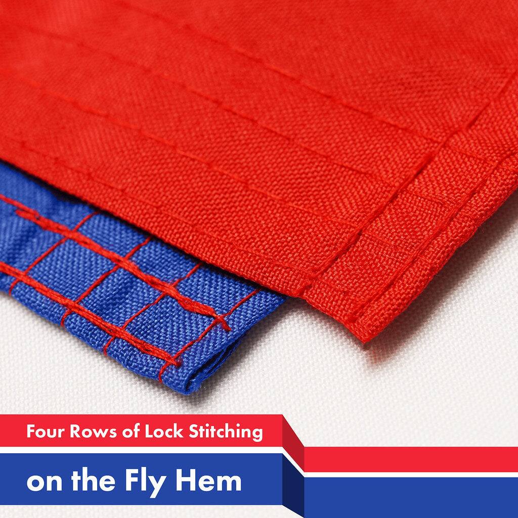 Four Rows of Lock Stitching on the Fly Hem