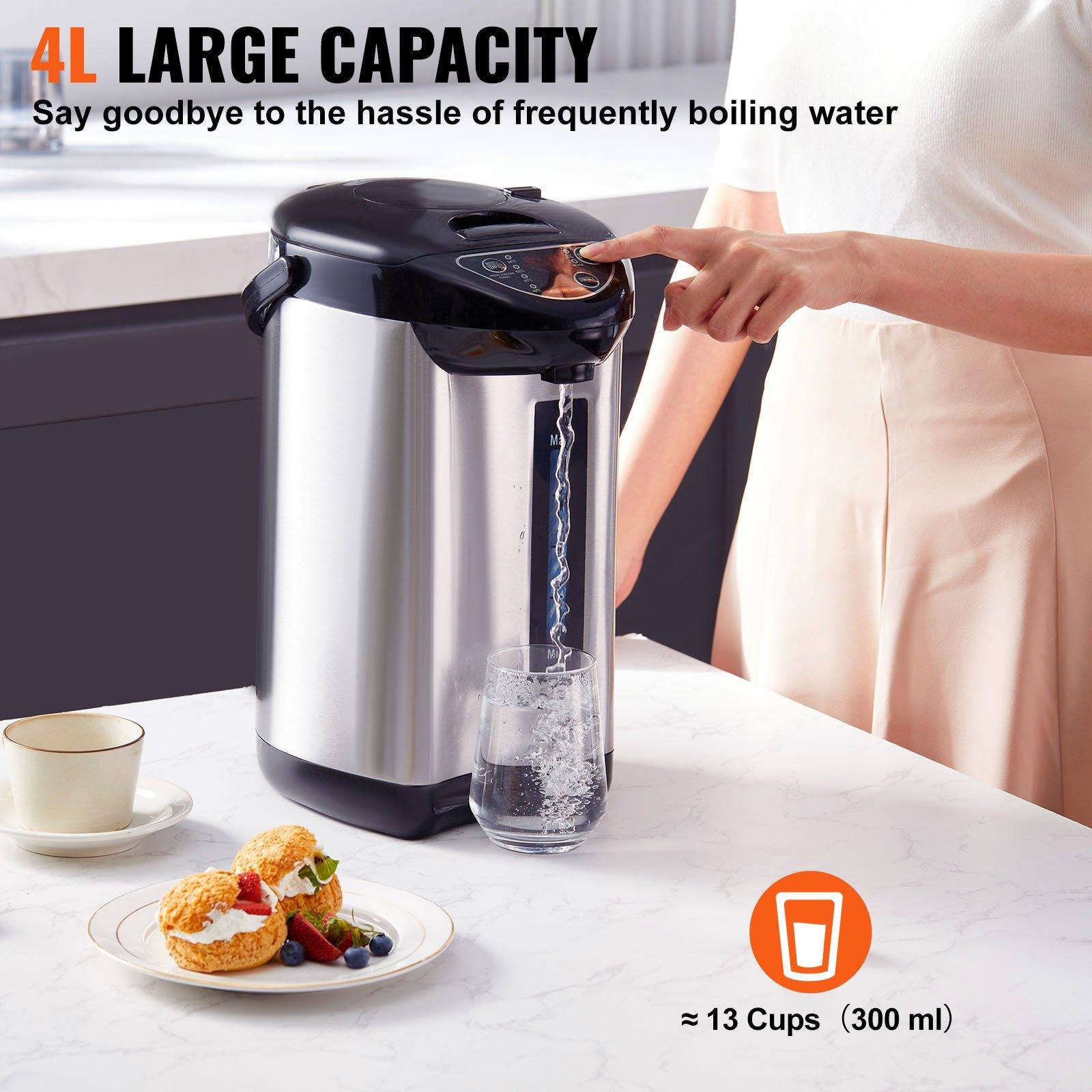 4L LARGE CAPACITY  
Say goodbye to the hassle of frequently boiling water  

≈ 13 Cups (300 ml)