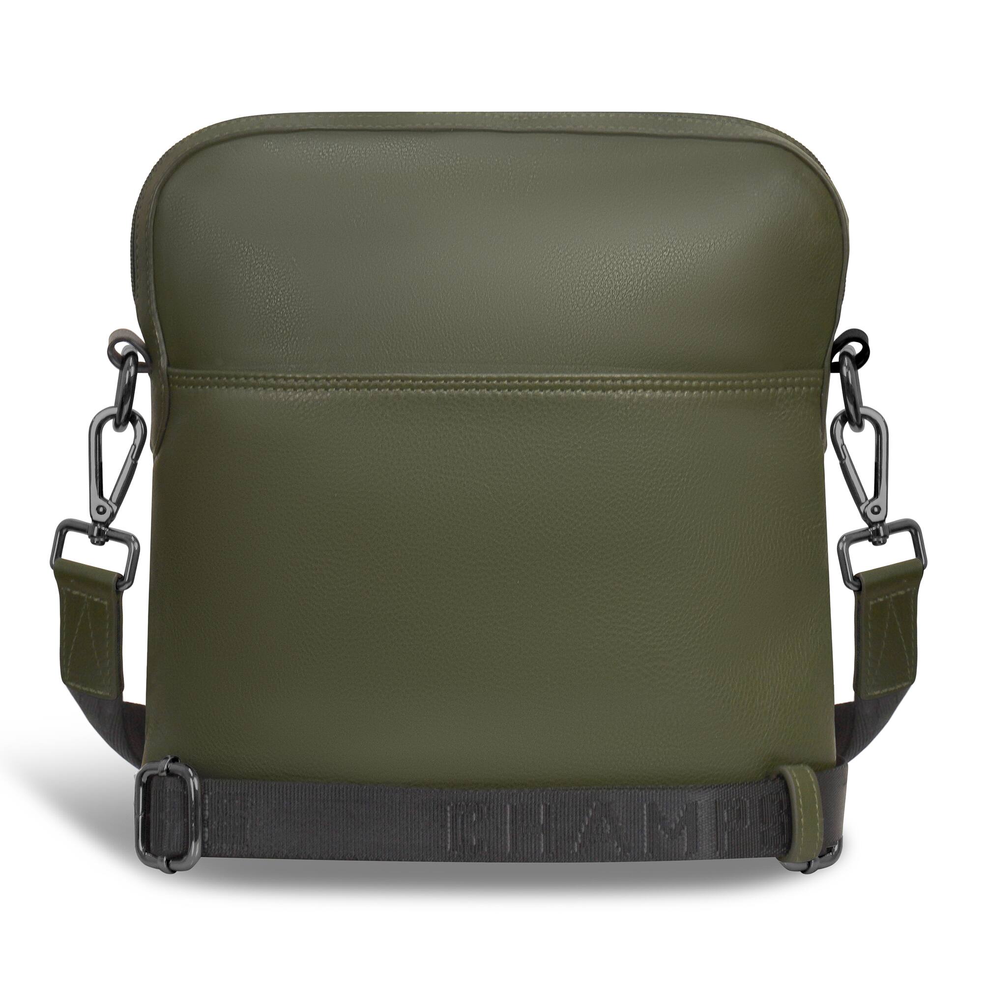 Alt View 1. Champs - Onyx Collection Leather Cross-Body Bag - Khaki.