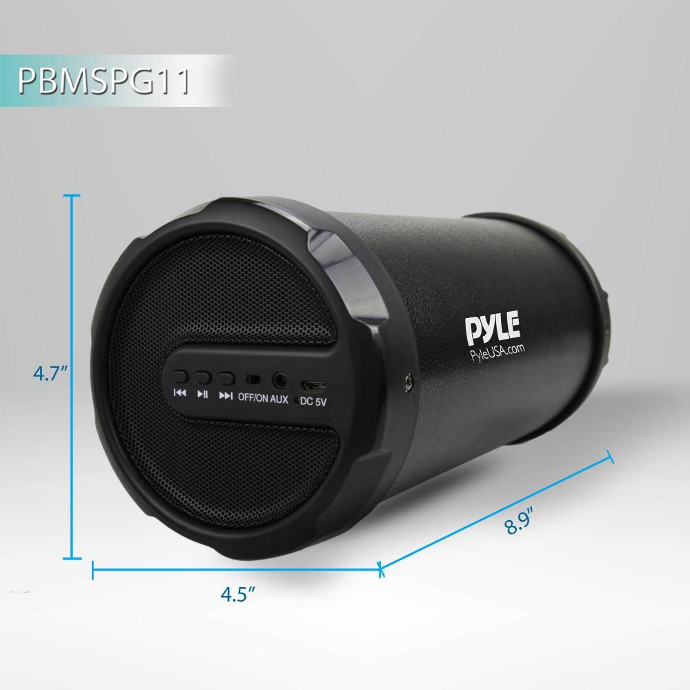 PBMSPG11

4.7" x 4.5" x 8.9"

PYLE

OFF/ON AUX DC 5V

PyleUSA.com