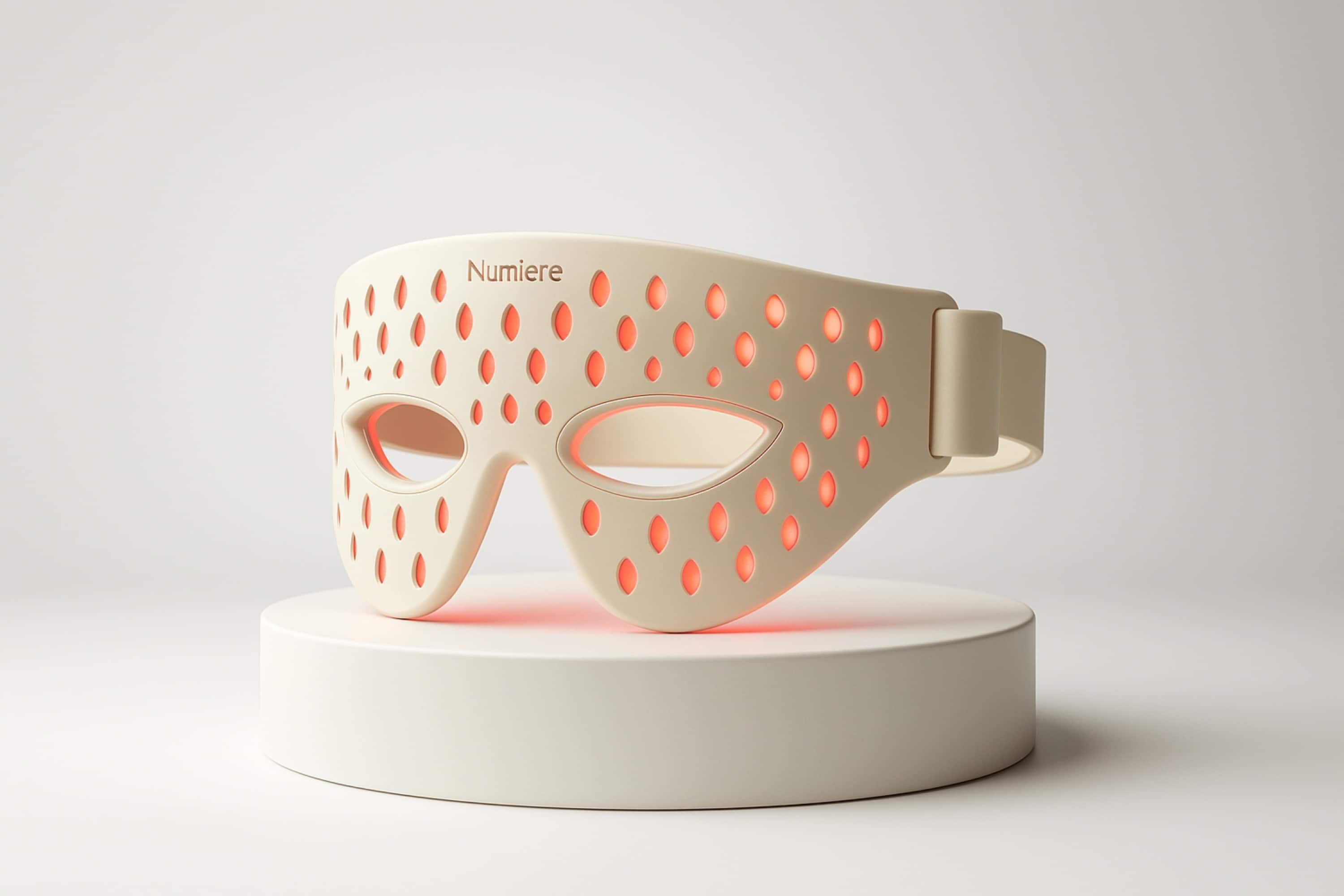 Front. Numiere - Feather Anti-Aging Skincare LED Eye Mask - Nude.