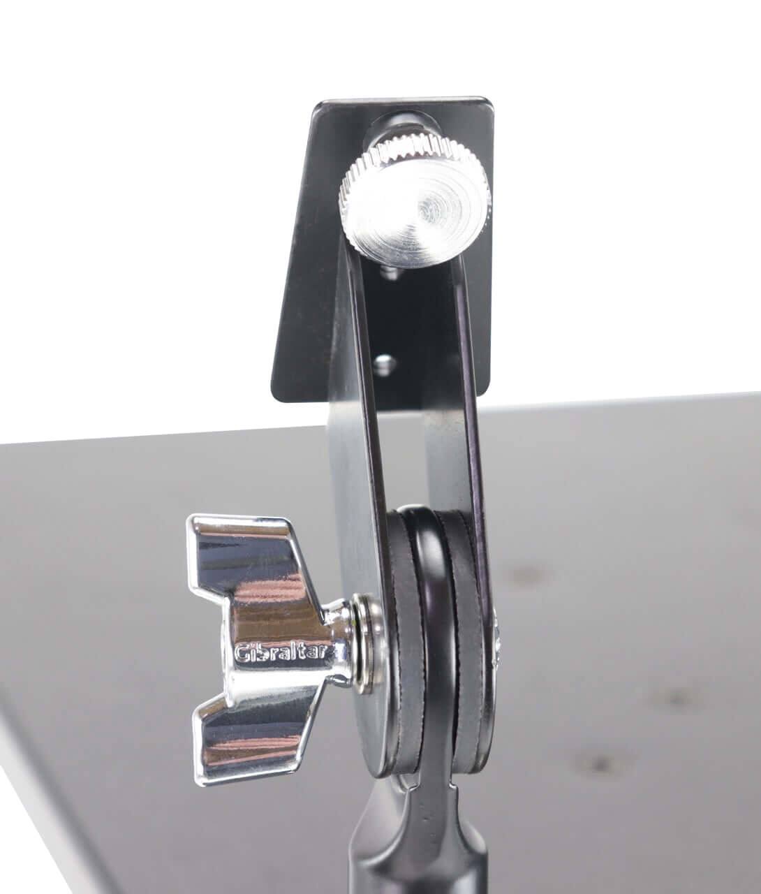 Alt View 3. Gibraltar Hardware - G Mini Desk with Dual Adjust Angle Mount and Heavy-Duty C Clamp, Table or Stand Mountable w/ 1" Lip for Secure Placement.