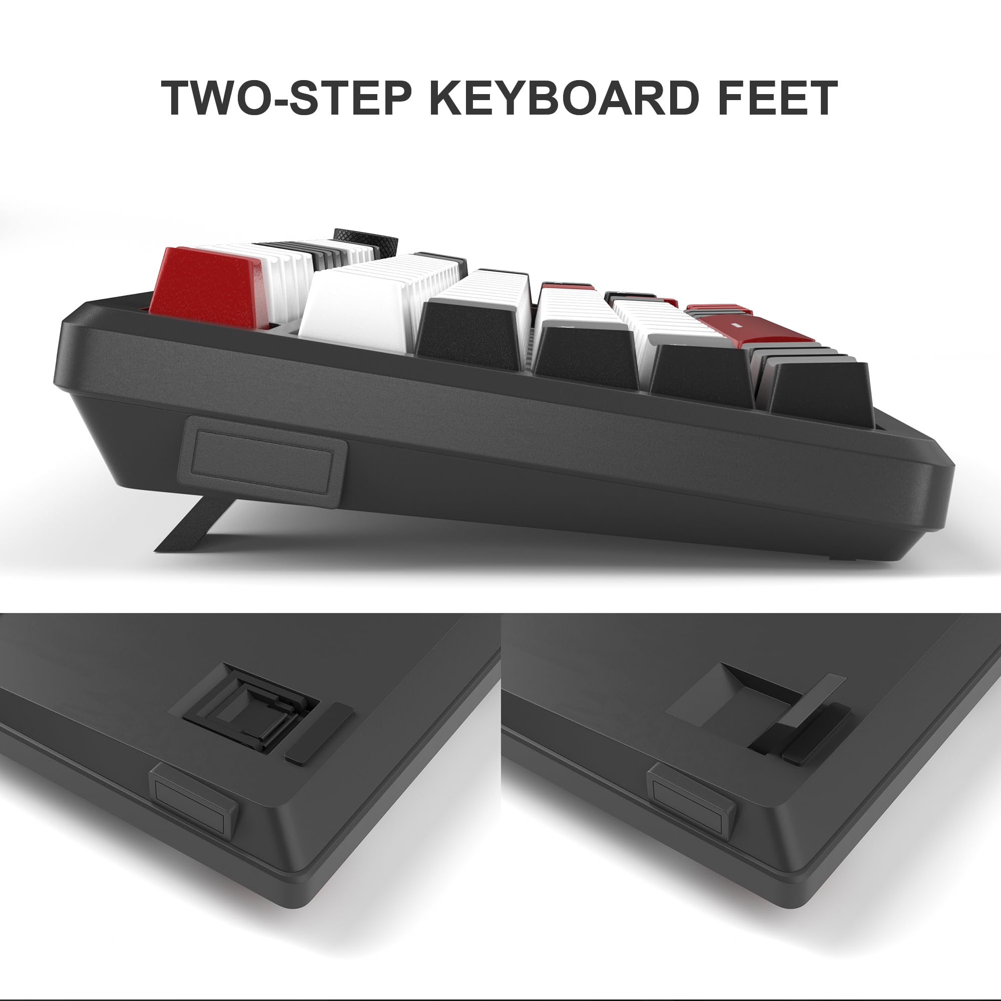 TWO-STEP KEYBOARD FEET