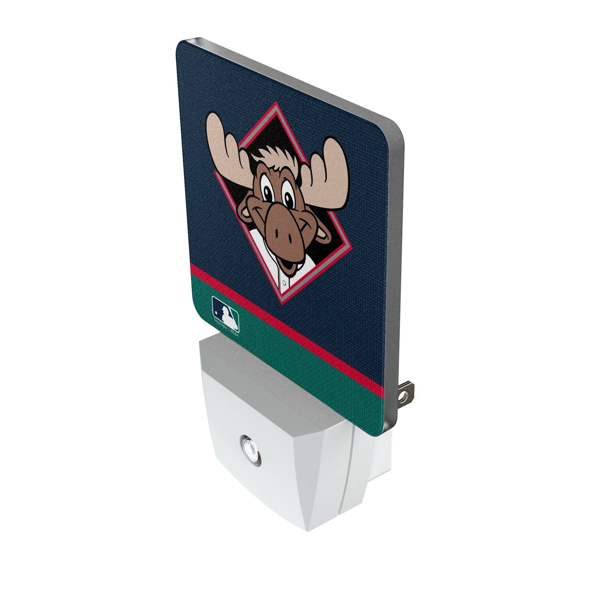 Alt View 1. Keyscaper - Seattle Mariners Stripe Mascot Nightlight 2-Pack - Multicolor.
