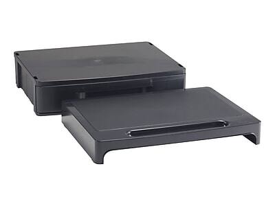 Alt View 1. Officemate - 200 Series Executive Monitor Stand, Black - Black.