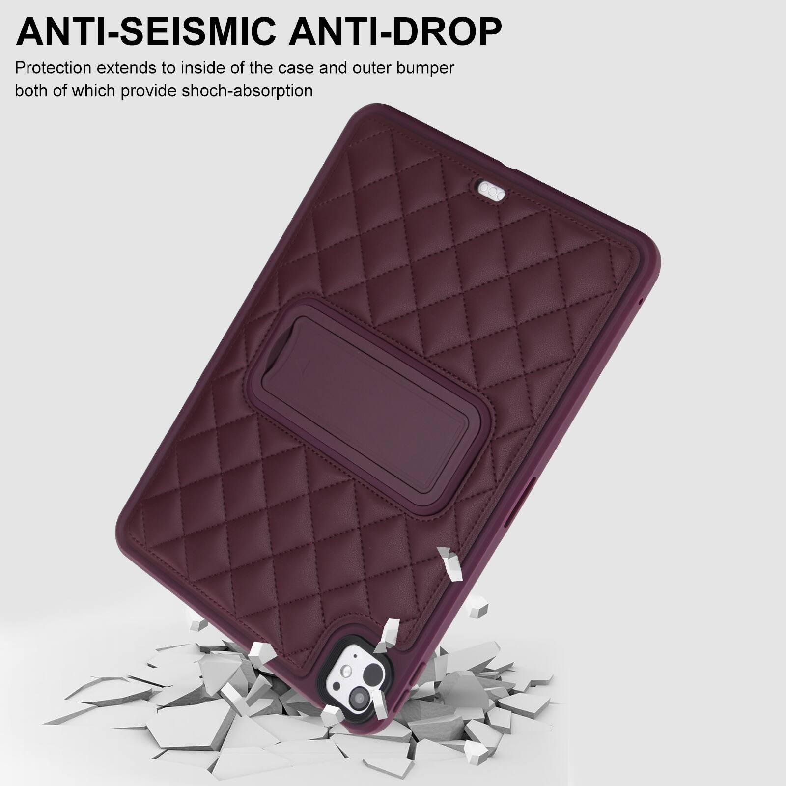 ANTI-SEISMIC ANTI-DROP  
Protection extends to inside of the case and outer bumper both of which provide shock-absorption