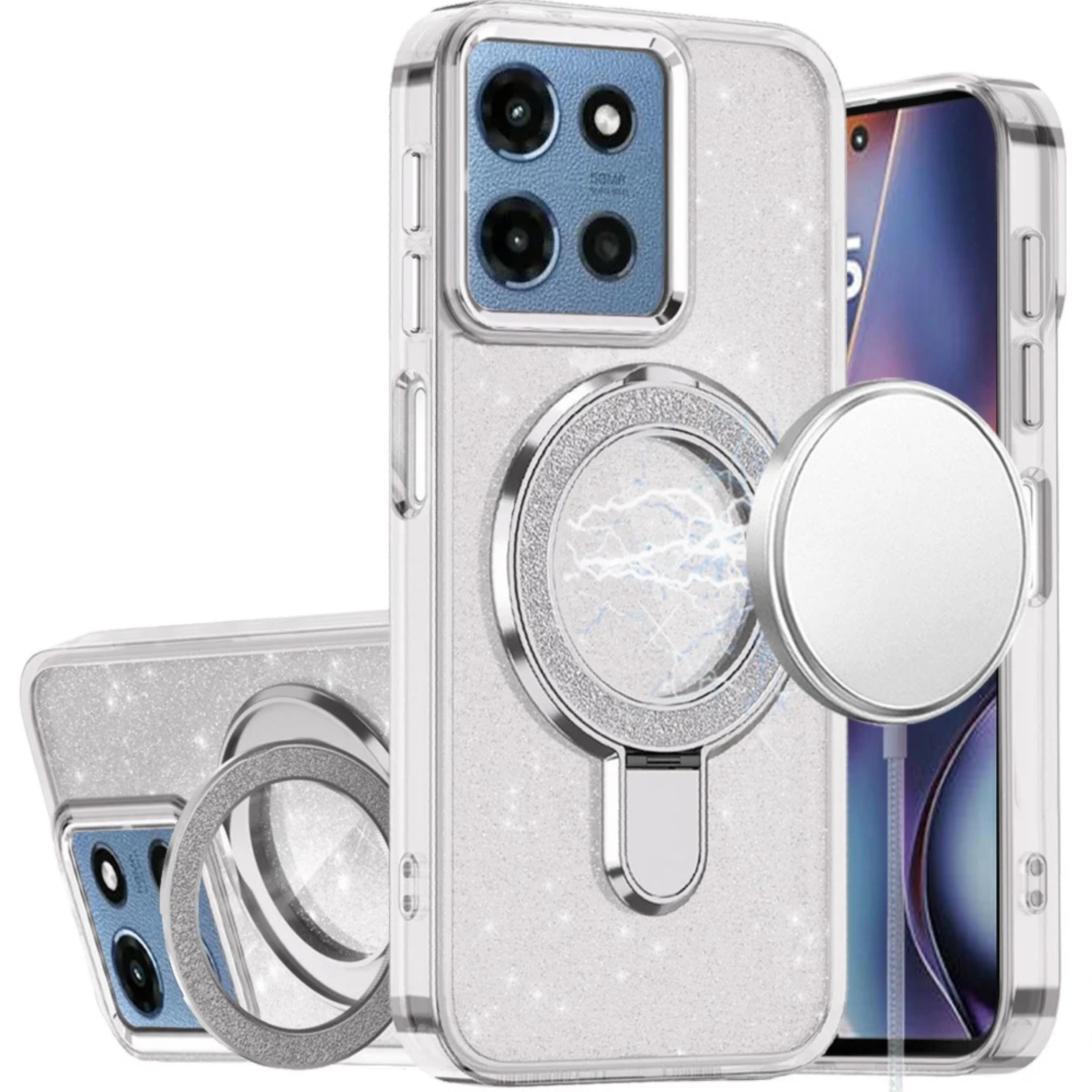 Kitcheniva - Translucent Glitter Protective Case With Tempered Glass For Moto G 2026 - Clear price history on PriceWatchPro