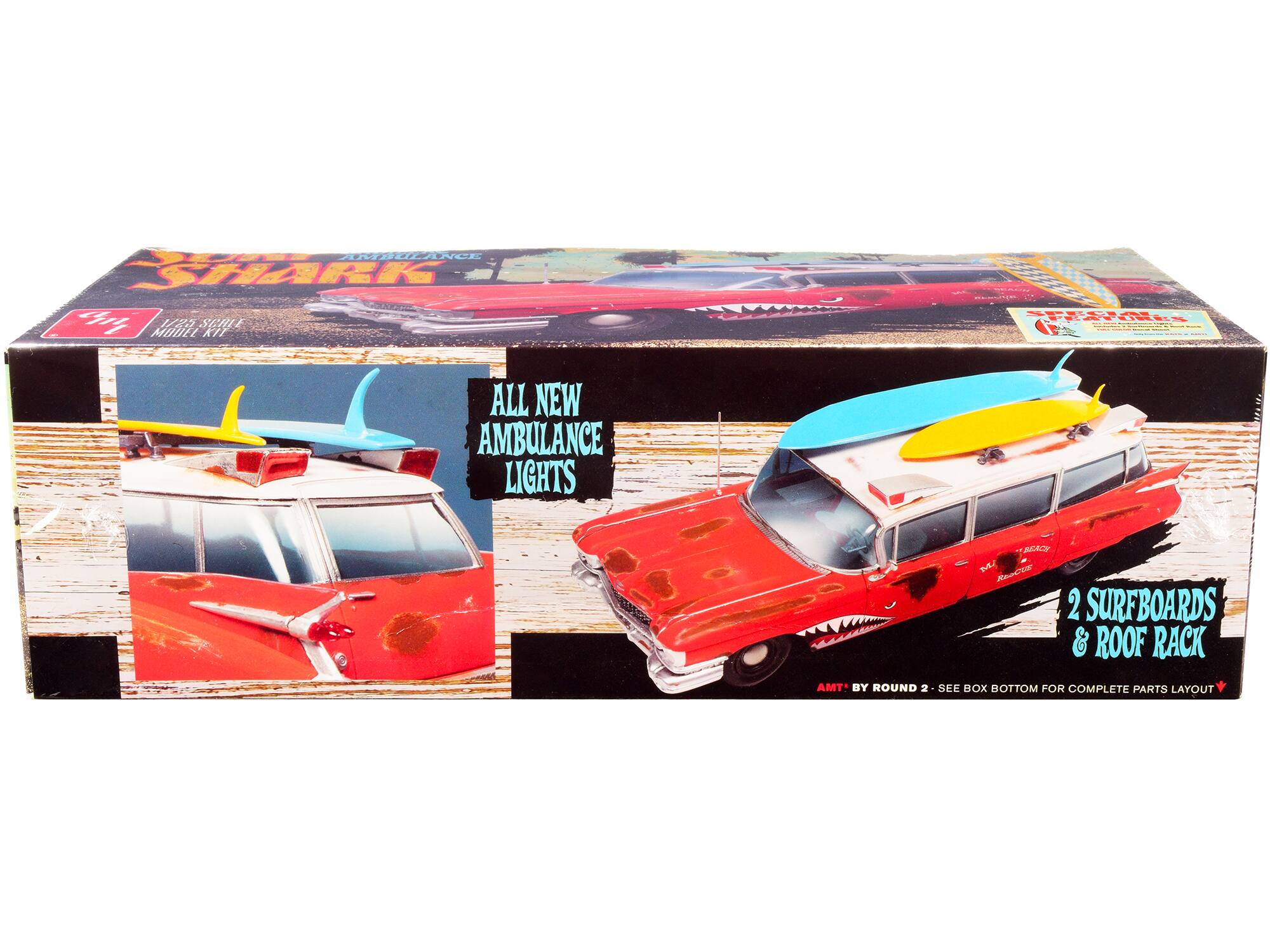 E ARIULANCI SmARI 4r MUHEL 10 SEHEL AIL PR SFEES S t  | ALL NEW AMBULANCE LIGHTS Mo MAC M KaaCrosr 2 SURFBOARDS & ROOF RACK AMT* BY ROUND 2 SEE BOX BOTTOM FOR COMPLETE PARTS LAYOUT