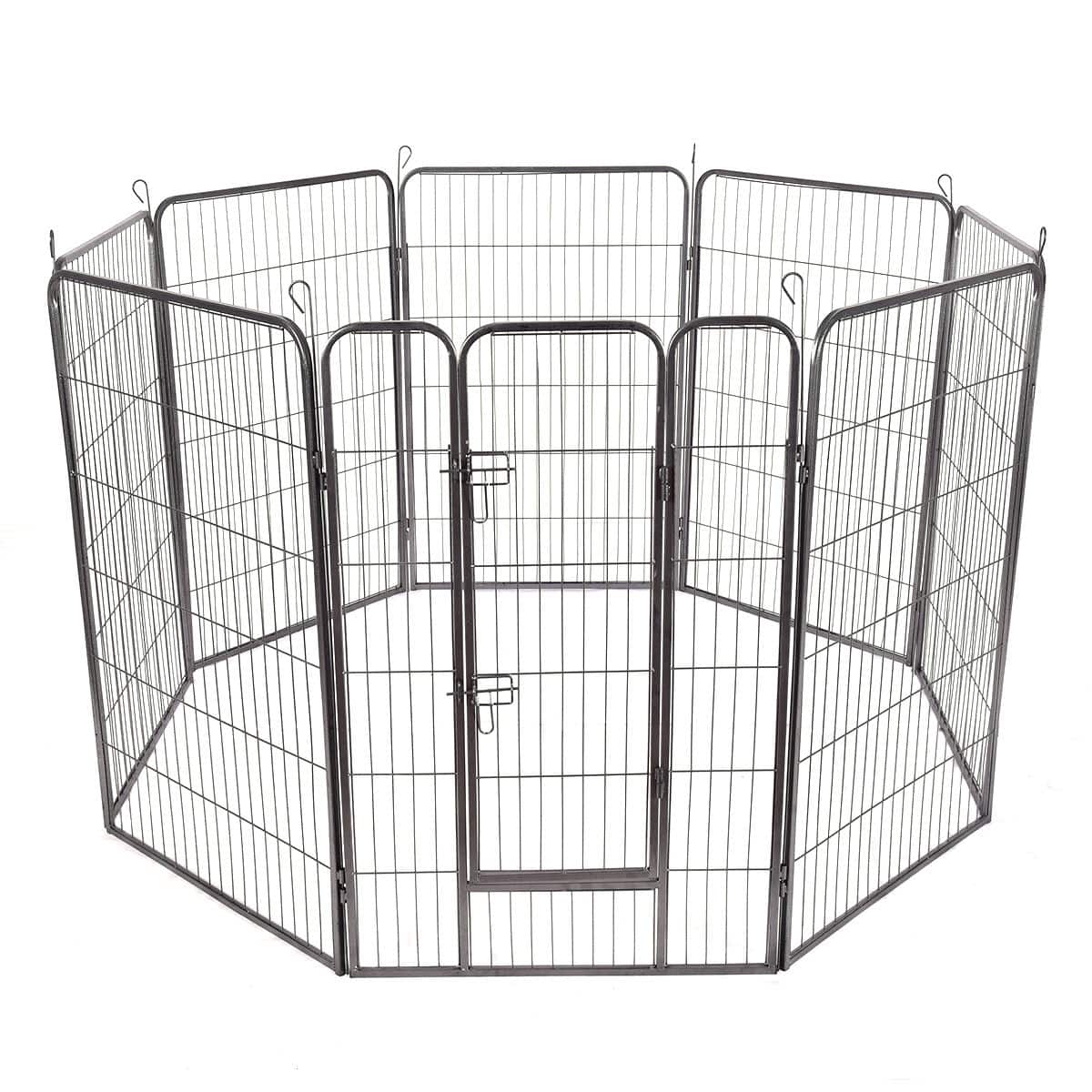 Gymax - 48'' 8 Panel Pet Puppy Dog Playpen Door Exercise Kennel Fence Metal price history on PriceWatchPro