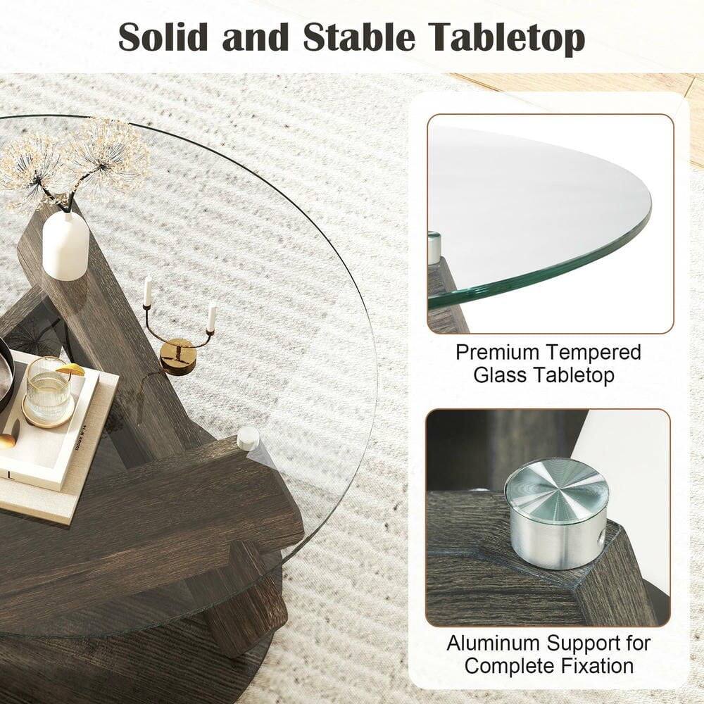Solid and Stable Tabletop

Premium Tempered Glass Tabletop

Aluminum Support for Complete Fixation