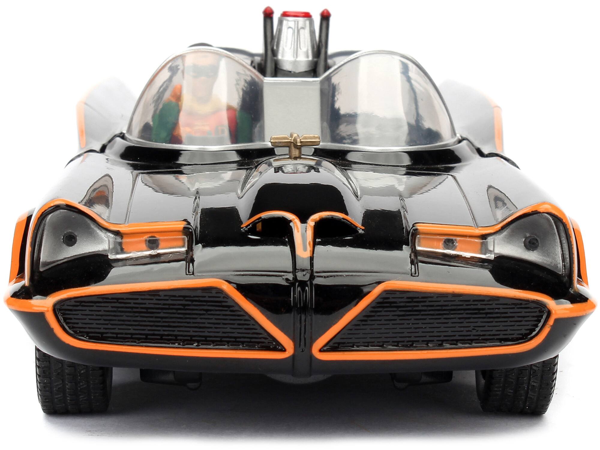 Back. Jada - Model Kit Classic Batmobile Black with Batman Diecast Figure "Batman" (1966-1968) TV Series "Build N' Collect" 1/24 - Black.