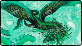 Ultra PRO - Tarkir Dragonstorm Teval, Arbiter of Virtue Black Stitched Playmat for Magic: The Gathering