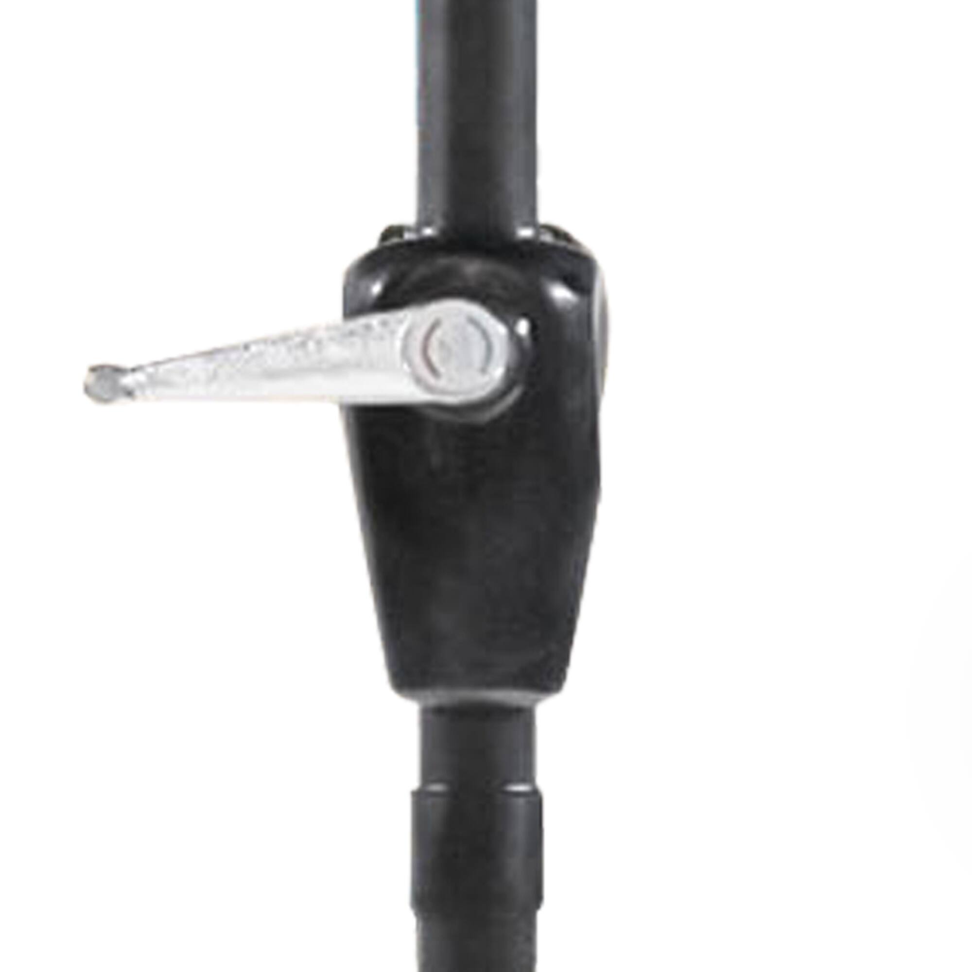 Alt View 2. Vaczon - 9-Foot Outdoor Patio Umbrella with Auto Tilt, Fabric Canopy, Steel Frame, 21" Round Base Included - Beige.