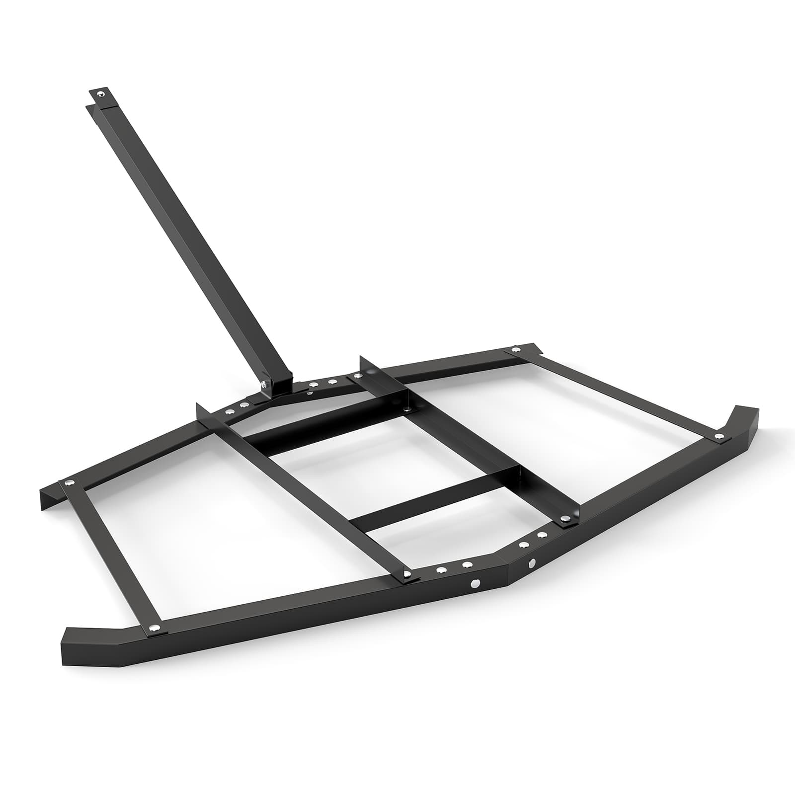 Gymax - 66'' Wide Driveway Drag Tow Behind Landscape Leveling Rake w/Reinforced Bars - Black