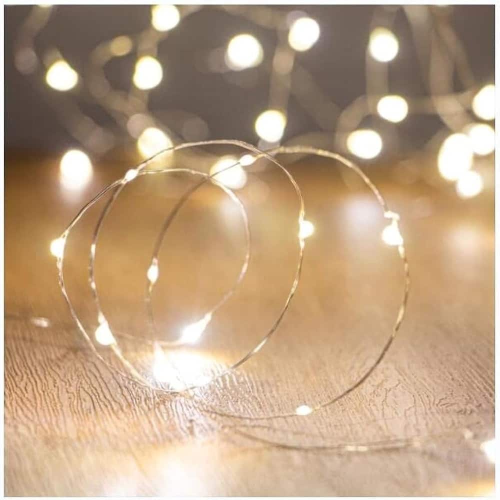 THIRSTY TURTLE - 10ft Warm White Fairy Lights, 30-LED Battery Operated, Waterproof