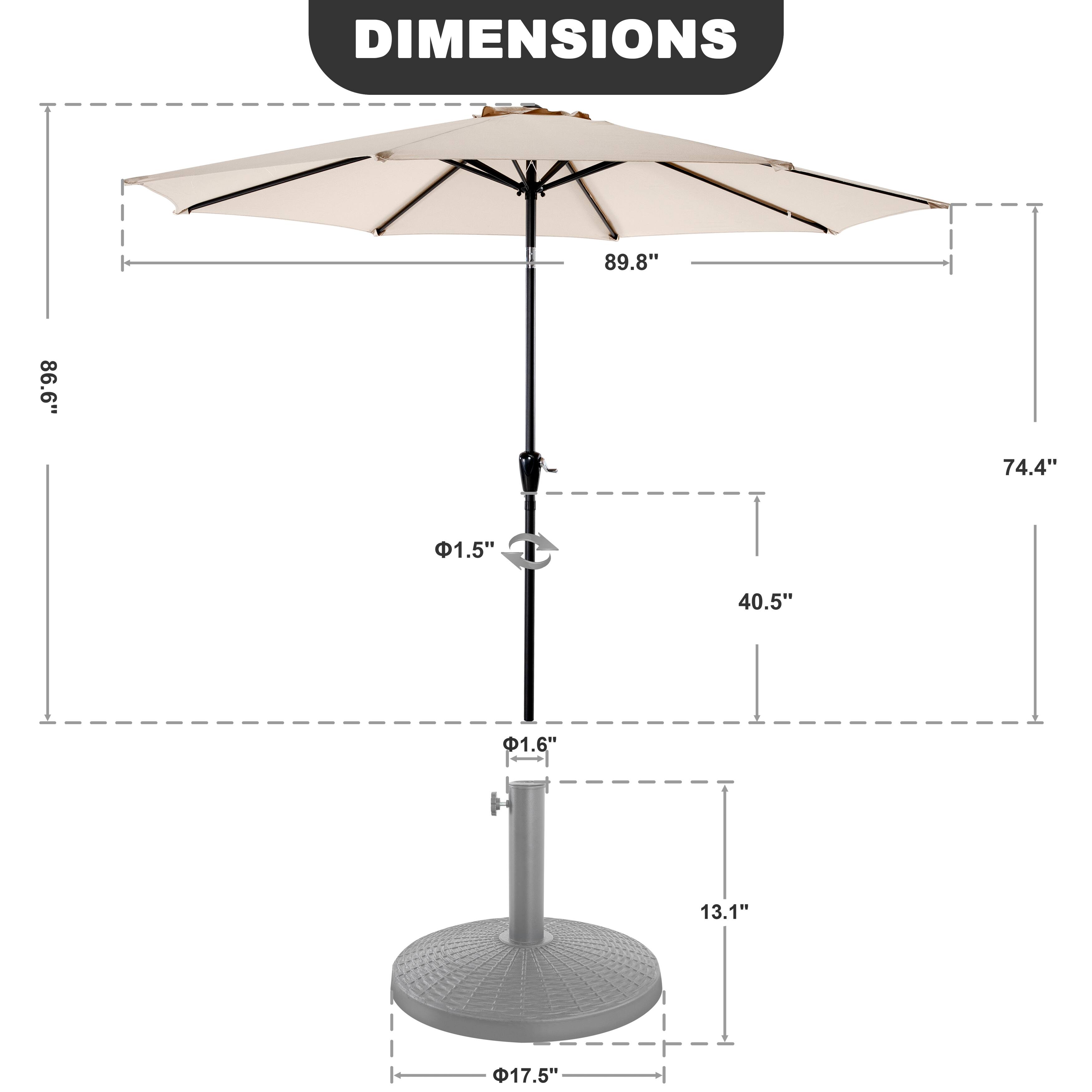 DIMENSIONS  
89.8"  
86.6"  
74.4"  
1.5"  
40.5"  
1.6"  
13.1"  
17.5"