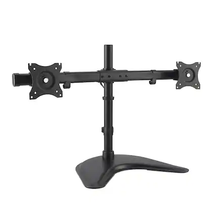 Front. Kensington - SmartFit™ Ergo Freestanding Dual Monitor Stand - K58271WW - Black.