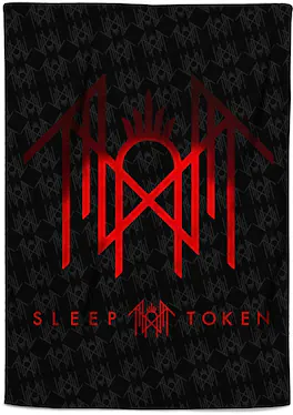 PopMarket - Sleep Token - Rocksax - Sleep Token - Sherpa Fleece Blanket - Red Logo (60 in x 80 in) - Multicolor