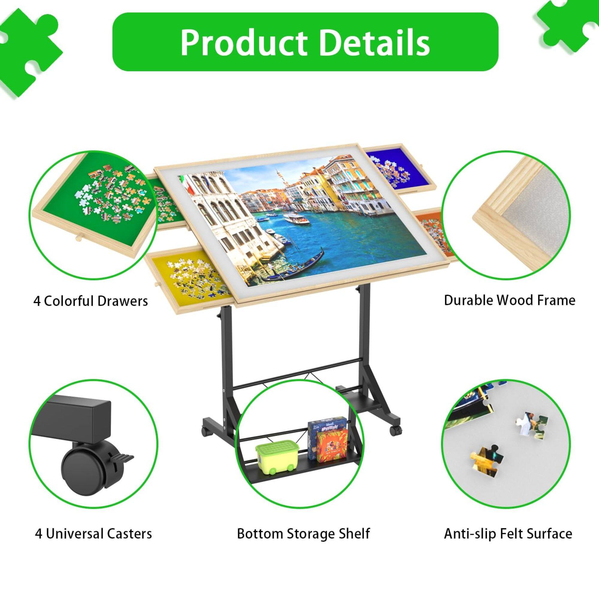 Product Details

- 4 Colorful Drawers
- Durable Wood Frame
- 4 Universal Casters
- Bottom Storage Shelf
- Anti-slip Felt Surface