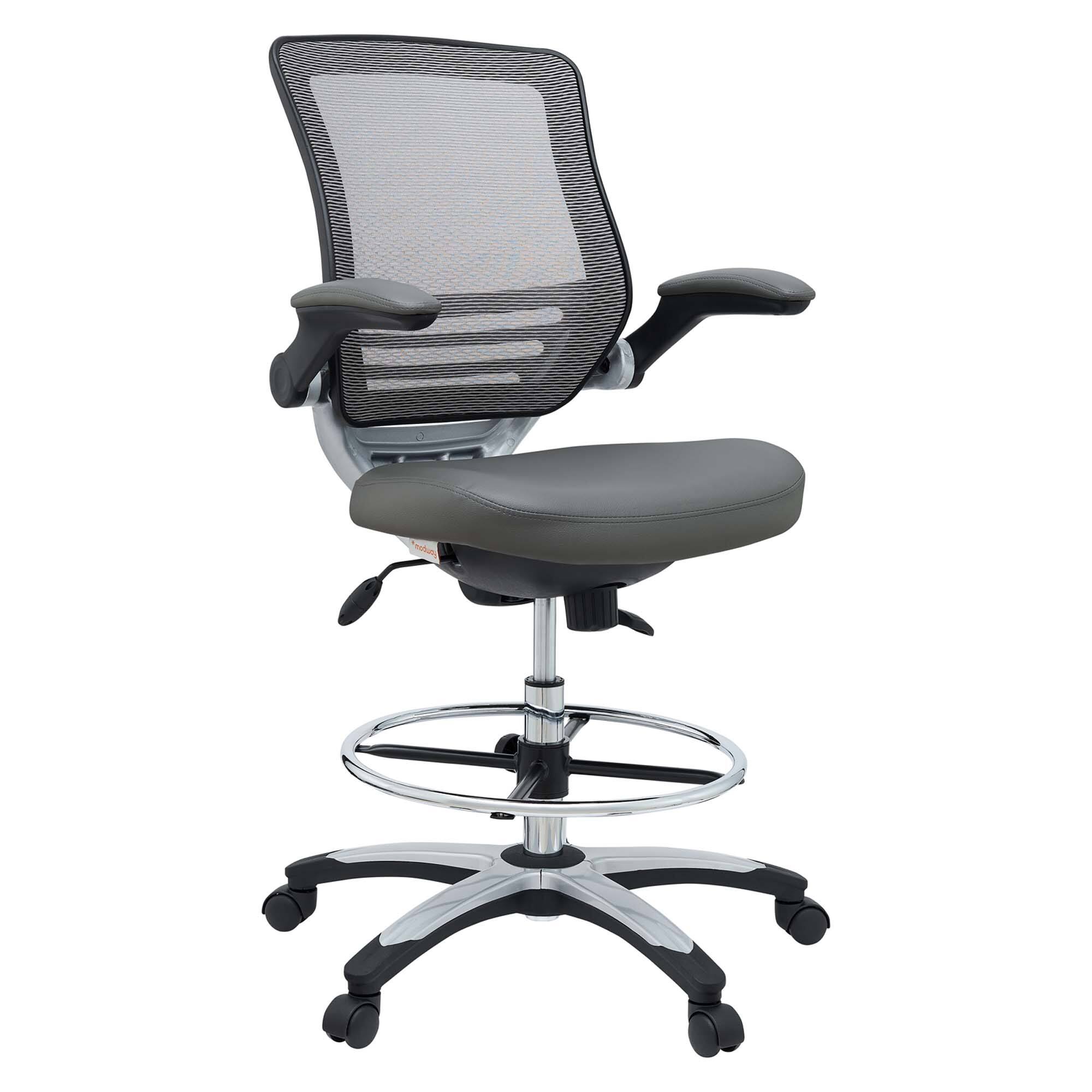 Front. Modway - Edge Drafting Chair by Modway - Gray.