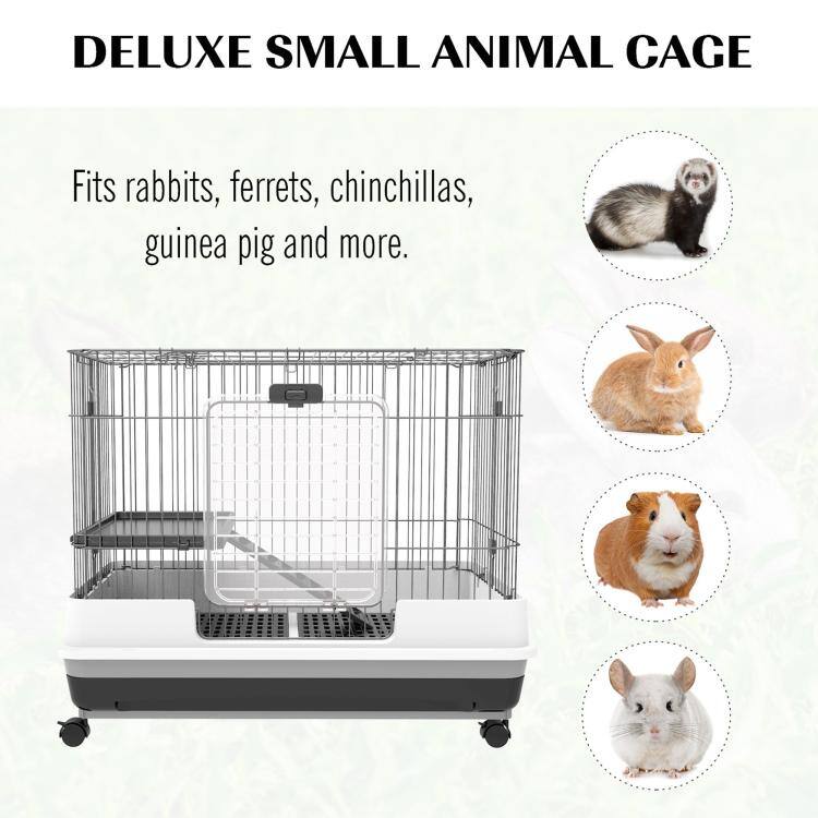 DELUXE SMALL ANIMAL CAGE

Fits rabbits, ferrets, chinchillas, guinea pig and more.