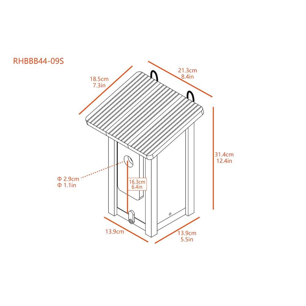 RHBBB44-09S

- 18.5cm 7.3in
- 21.3cm 8.4in
- 31.4cm 12.4in
- 2.9cm 1.1in
- 16.3cm 6.4in
- 13.9cm 5.5in