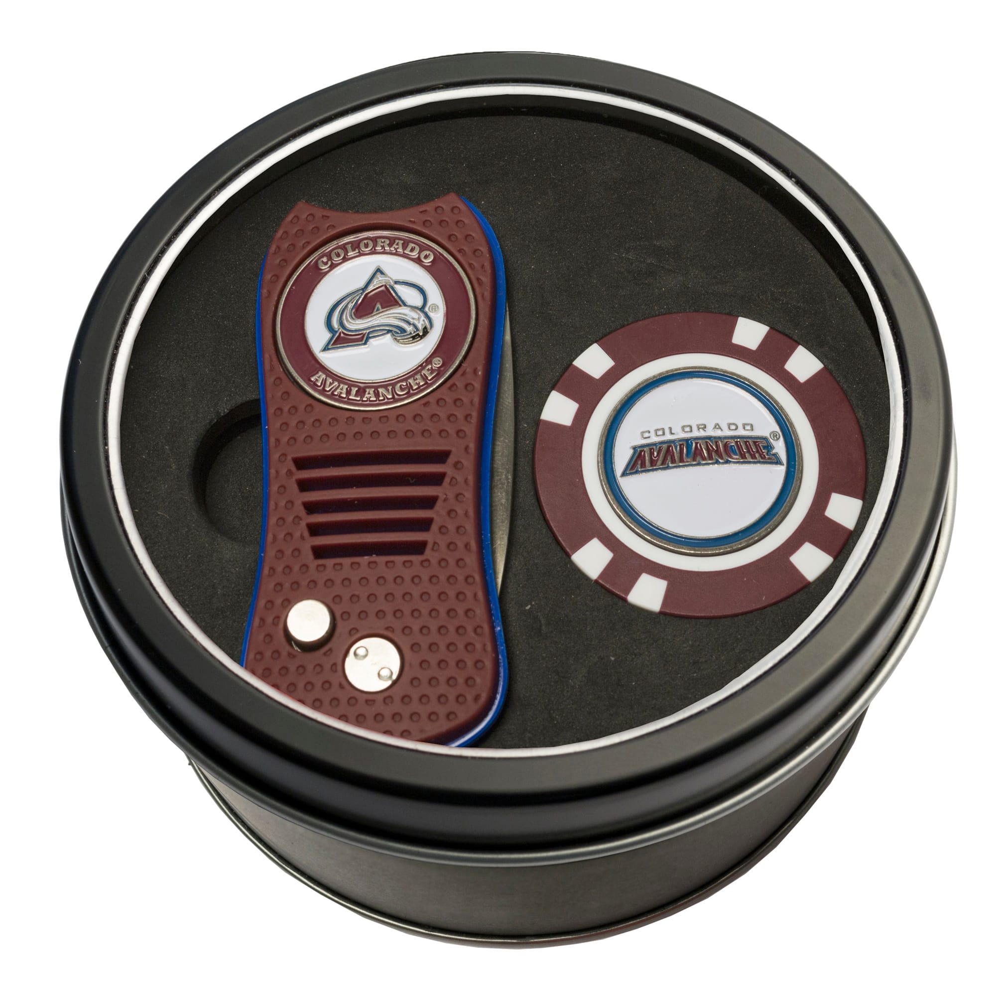 Team Golf - Colorado Avalanche Switch Chip Golf Tin Set - Multicolor