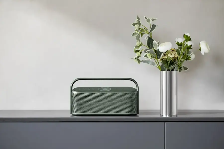 Alt View 5. Soundcore - by Anker Motion X600 Hi-Res Spatial Audio IPX7 Waterproof Portable Bluetooth Speaker with Aux-In and Rugged Metal Design - Green.