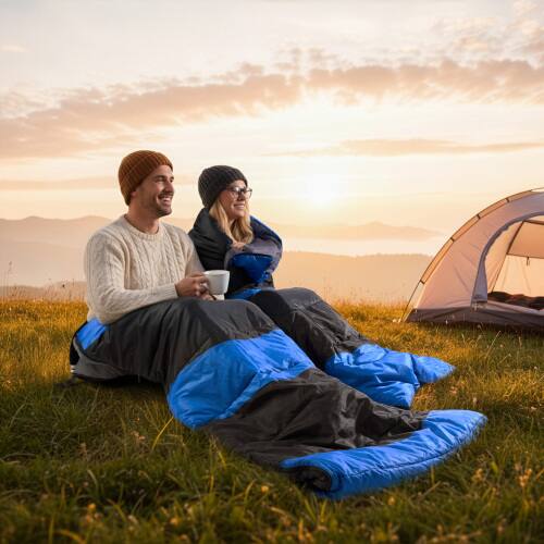 Alt View 7. Winado - Compact Envelope Weather Sleeping Bag for Outdoor Backpacking, Hiking, Camping - Blue.
