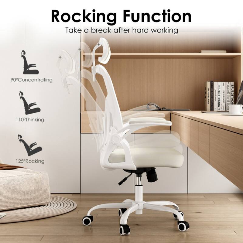 Rocking Function  
Take a break after hard working  

90° Concentrating  
110° Thinking  
125° Rocking