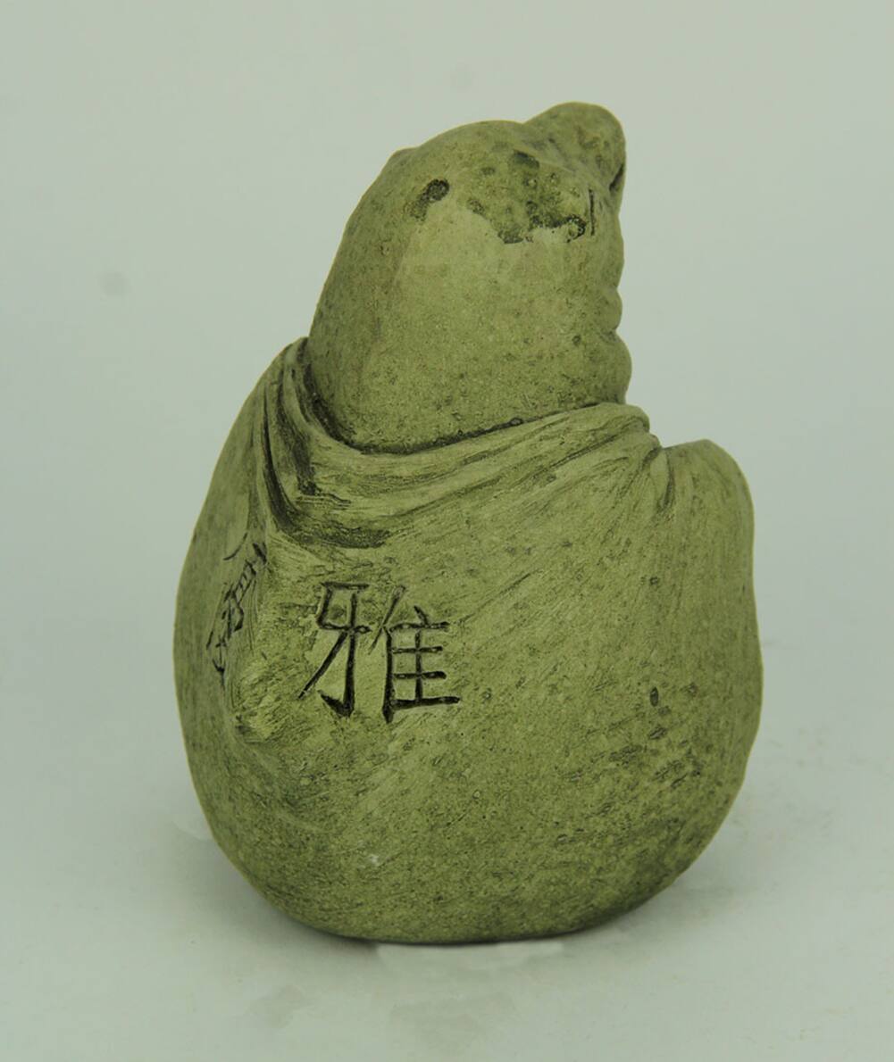 Alt View 2. Designer Stone - Designer Stone Mossy Green Zen Dolphin Concrete Statue - Green.