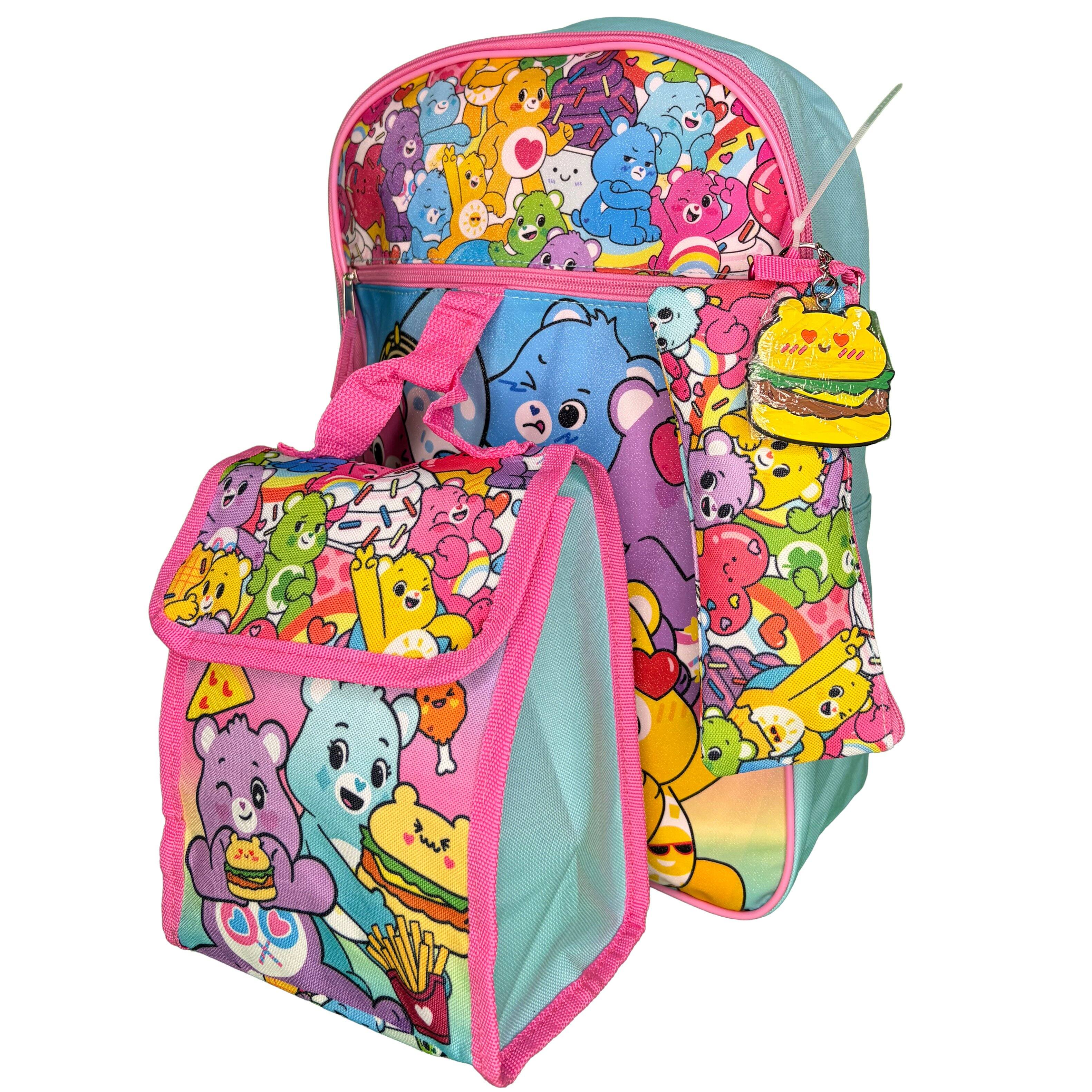 Alt View 2. Care Bears - Girls Care Bear 16" Backpack for School with Rectangular Lunch Bag, 5 Piece Set - Assorted Pre-Pack.